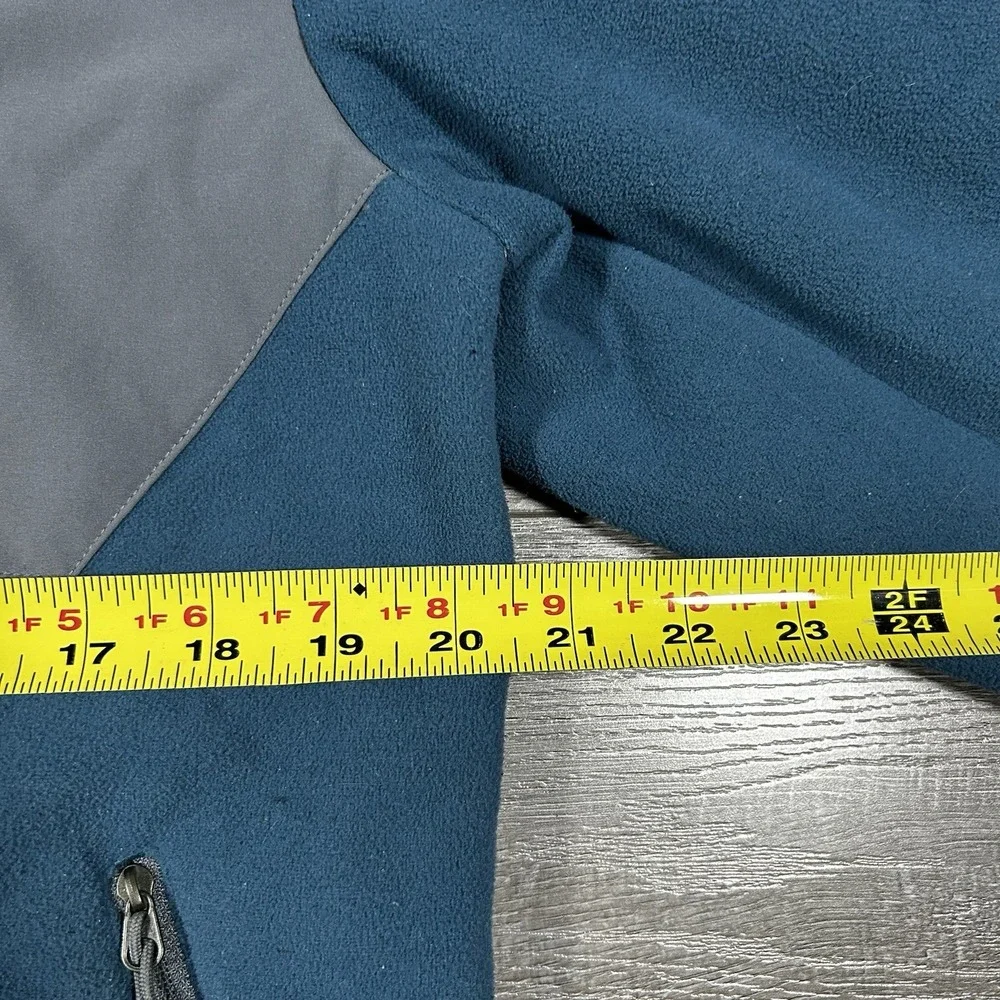 The North Face Men's‎ M Blue Fleece Jacket Full Zip Outdoor Softshell Trim